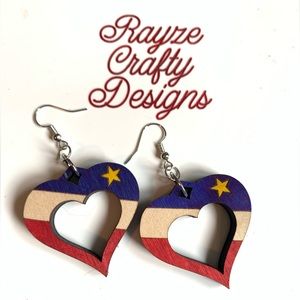 Acadian heart earrings